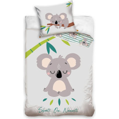 MTOnlinehandel Koala Bed Linen 135 x 200 cm 80 x 80 cm Cotton · Animals Children's Bedding for Girls and Boys Teenage Bedding Chiller · Bedding Set