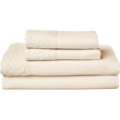 Modern Threads Weiche Mikrofaser-Häkelspitze – luxuriöse Mikrofaser-Bettlaken – inklusive Bettlaken, Spannbetttuch mit tiefen Taschen und Kissenbezügen, Leinen California King