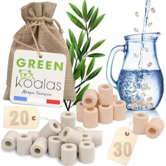 GREEN KOALAS EM® Pink Ceramic Beads, 30pcs+Grey, 20pcs Air Purifier Natural Filtration Water Jug Drinking Bottle Coffee Maker Kettle Filter Anti-limescale Chlorine