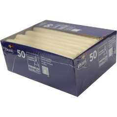 Duni Leuchterkerze cream 250x22mm 50Stk.