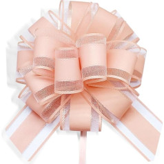 FQTANJU 5 Stück 15,2 cm große Schleifen, Schleife zum Verpacken von Geschenken, Schleifenbänder für Hochzeit, Weihnachten, Geburtstag, Party, Geschenkkörbe oder Valentinstag, Blumen-Geschenkboxen,