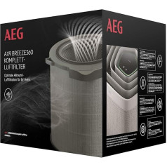AEG AFDBRZ4 Filter BREEZE360 (Fits AX91-404DG Air Purifier, Eliminates 99.9% of Bacteria, Efficient Against Odours, Pure Air, Optimal Filtration, Long Life, Grey)