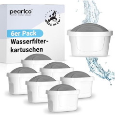 PearlCo - Protect+ Unimax Pack of 6 Filter Cartridges for Very Hard Water - Fits Brita Maxtra