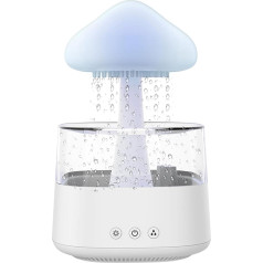 Umelee Humidifier 450ml, Rain Cloud Shape Humidifier with 3 Rain/Mist Modes and 7 Night Lights, Water Humidifier, Aroma Diffuser for Bedroom, Home, Office, Car (White)