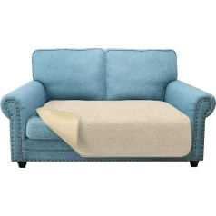 Granbest Loveseat Super Soft Thick Sofa Cushion Covers, Non-Slip Seat Covers for 2-Seater Sofa, Couch Cushion Cover for Pets (2-Seater, Beige)