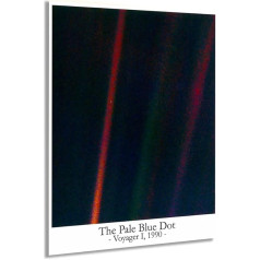 Earth Pale Blue Dot Wall Art Decor, Space Poster Nasa Voyager 1 Space Wall Art, Astronomy Prints Minimalist Wall Prints Earth Space Gifts Blue Home Decor (30 cm x 40 cm)