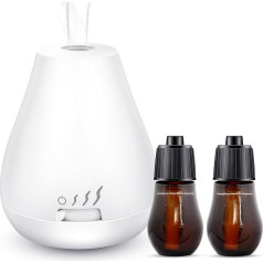 Aroma Oil Bottle Starter Set: Waterless Aromatherapy Diffuser, Floral Room Fragrance with Essential Oils, Air Freshener for Large/Small Rooms