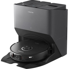 roborock S8 Pro Ultra Suction & Mop Robot with All-in-One Station (Suction Power 6000 Pa, 180 min Battery Life, 350 ml Dust/200 ml Water Tank, Ultrasonic Wiping Function, App/Voice Control), Black