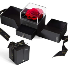 Eternal rose gift box beautiful and the beast eternal rose in jewellery box preserved flowers rose box for women Valentine's Day Mother's Day birthday anniversary gift for her
