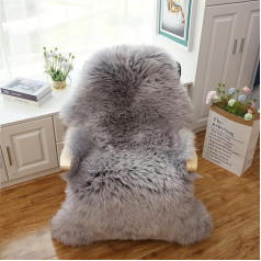 Altlue Lambskin Rug Real Lambskin Fur Rug Chair Cushion Fur Rugs Decorative Fur Real Fur Seat Fur Chair Skins For Chairs Sofa (70 x 100 cm) (Color : 8)