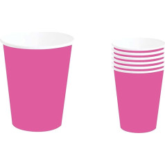 FIESTAS GUIRCA | 6 Disposable Cups for Magicians (240 ml) - Table Decoration and Accessories for Halloween Parties and Magic Tricks - Pink