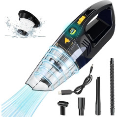 Oskuglin Handheld Vacuum Cleaner, Cordless Handheld Vacuum Cleaner, 7000PA Handheld Vacuum Cleaner, 120W Lightweight Cordless Handheld Vacuum Cleaner, Portable Car Vacuum Cleaner, Black