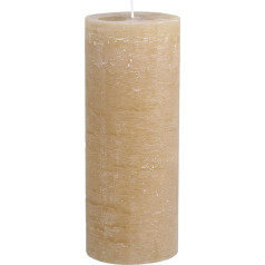 Chic Antique Macon Rustic Pillar Candle in Various Colours and Sizes Antique Altar Candle 100% Paraffin Long Burning Time (Honey, 25 x 10 cm)