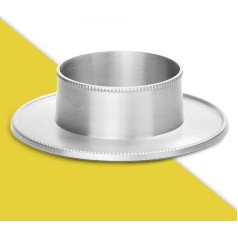 WikaKerzen Candle Holder for Candles - Candle Holder in Silver & Gold Brushed Brass Metal - Candle Holder for Wedding, Communion and Christening Candles (Silver, Diameter 6 cm)