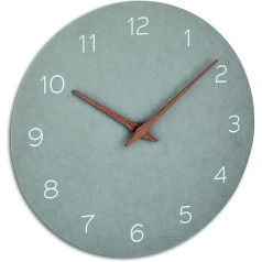 TFA Dostmann 60.3054.04 Analogue Wall Clock, Wood Effect, Quartz Movement