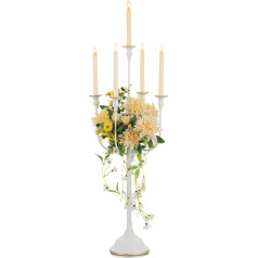 NUPTIO Candelabra Candle Holder 5 Arms: 94 cm Standing Candle Stand for Table Centrepiece, Vintage Candle Holder Wedding Reception Birthday Holiday Kitchen Fireplace Decoration
