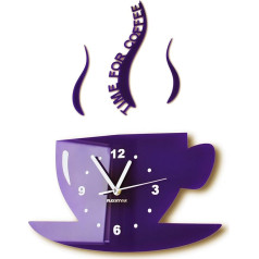 Modern Kitchen Wall Clock, Cup
