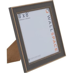 Wall Space 8 x 8 Inch Grey Wooden Shabby Chic Photo Frame 8 x 8 Inch Square Rustic Wooden Photo Frame Grey