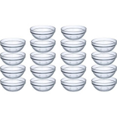 Provance Set of 6 - 24 Dip Bowls, Dessert Bowls, Diameter 9 cm, Glass Bowls, Tapas Bowls (Pack of 18)