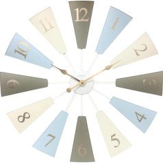Samilito 30 Inch Modern Farmhouse Windmill Decor Wall Clock, Adjustable Size 24