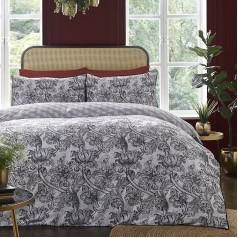Laurence Llewelyn-Bowen - Heart of The Home - 100% Cotton Duvet Cover Set - Super King Size in Black