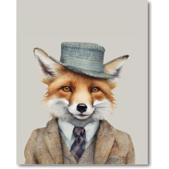 Designed By Lorna Watercolor Fox 'Reynard' Wall Art Print - Framed Picture or Unframed (8