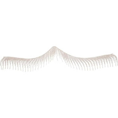 BELLIFFY Bling Fransenbesatz Nähen Handwerk Metall Strass Fransenbesatz Silberne Strasssteine Kleidungsbesatz Kette