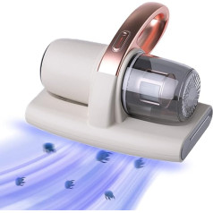 HAMON Mite Vacuum Cleaner for Mattresses, 50 W Mite Vacuum Cleaner with UV-C Light, 8000 Pa Strong Suction Mattress Cleaner, Handheld Vacuum Cleaner, Permanent Dust Container for Mattresses, Sofa,