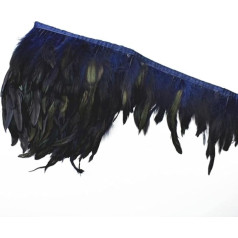 1 Meter Qualität Huhn Hahn Schwanz Feder Borte Bänder 10-15 cm Streifen für Kleid Rock Party Kleidung Handwerk Herstellung-Marineblau