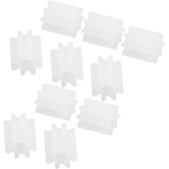 10 Pcs White Plastic 8 Teeth 2 mm Shaft Dia DIY RC Toy Model Connect