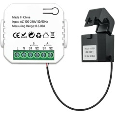 Lodokdre Überwachen Sie Den Erzeugten und Verbrauchten Solarstrom mit Einem Messgerät + Zangen-App AC110V 240V (1CT)