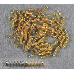 caihv Spring Durable, Small Metal Compression Spring with Golden Overlap for 35G -150G Finger Trigger Power Keyboard Mechanical Switch DIY Accessories (Length: 67g)