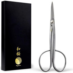 Wazakura Yasugi Stainless Steel Twig Bonsai Scissors, 210 mm, Made in Japan, Japanese Garden Tool for Trimming - Yasugi Stainless Steel Twig
