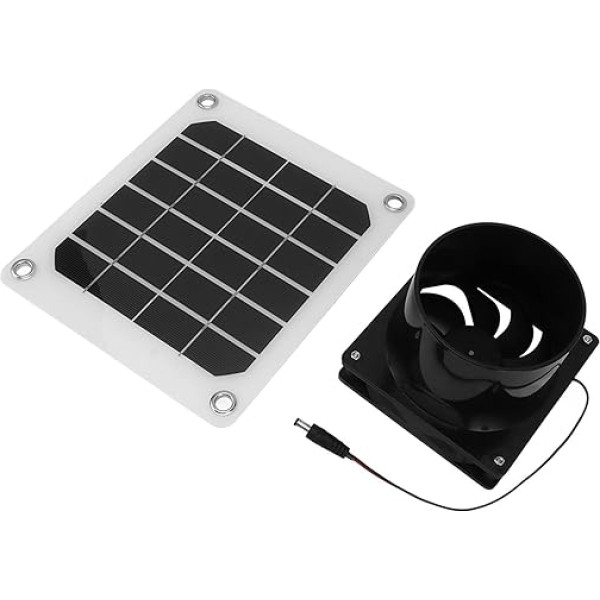 Solar-Luftventilator für Dachboden - Hühnerstallventilator | Solarpanel-Kühler | Luftabzug für Hundehütte mit Dachboden
