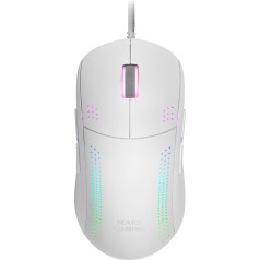 Mars Gaming MMPROW White, Ultra Lightweight Mouse for Ambidextrous, RGB Chroma, Optical 32K DPI