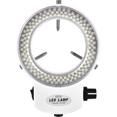 Microscope LED Light, LED Ring Light, Intense and Focused LED Ring Light, Plastic for Camera Home Microscope Office (White European Standard 220 V)