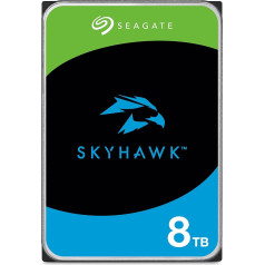 Seagate SkyHawk ST8000VXZ10 8TB Internal Hard Drive HDD, Video Recording up to 64 Cameras, 3.5 Inch, 64 MB Cache, SATA 6GB/s, Silver, FFP, incl. 3 Year Rescue Service