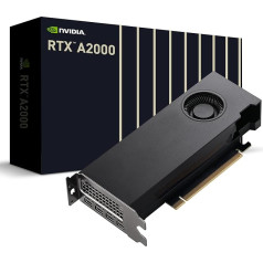 PNY NVIDIA RTX A2000 12GB Professional Graphics Card 12GB GDDR6 PCI Express 4.0 x16, Dual Slot, 4X DisplayPort, 8K Support, Ultra Quiet Active Fan