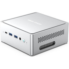 MINIS FORUM NAB6 Lite Mini PC, Core i5-12600H 12 Cores / 16 Threads Processor up to 4.5GHz, Iris XE Graphics, 16GB DDR4/500GB PCIe4.0 SSD, 2xHDMI/2xUSB-C/2xRJ45 2.5 LAN