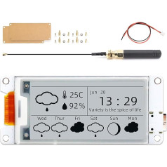 2.13 Inch E-Ink LoRa Display Binghe 2.13 Inch E-Ink LoRa Display with ESP32-S3 LoRa Development Board with Acrylic Plate/Battery Cable/Glue Stick Antenna Supports WIFILORA Bluetooth Compatible with