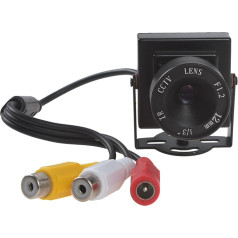 ePathChina® 12mm Focus Lens 600TVL 1/3 Inch CMOS HD Sensor DC 12V Mini Spy Hidden Camera Security Color CCTV Camera Support Video and Audio Output for Indoor Closed-Circuit Surveillance like Video Meeting, Schools, Supermarkets, Offices TV Standard - PAL