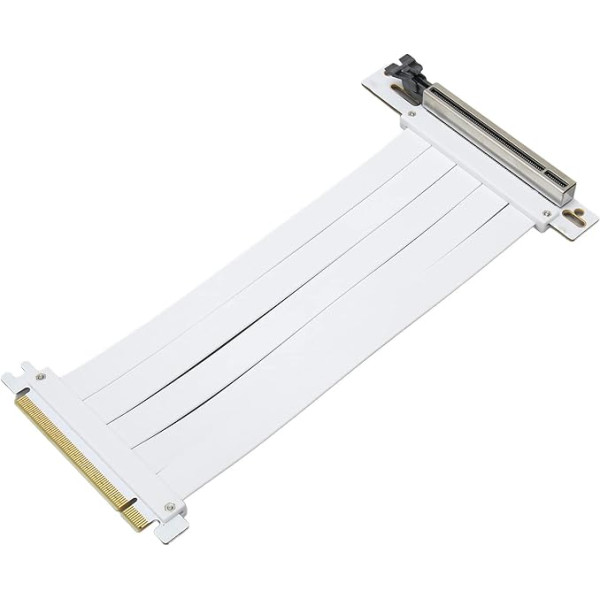 Gugxiom PCIE 4.0x16 Extender PCIE 4.0 Riser Cable, Right Angle 128GB/bsp GPU Extension Cable PCIE Riser Cable, PCIE Riser Cable 4.0 Graphics Card Extension Cable for RTX3090 (20cm)