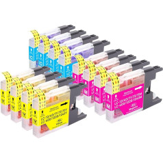 Veson 12x Printer Cartridges Compatible with Brother LC-1220 LC-1240 XL for Brother LC-1220 LC-1240 DCP-J525 W MFC-J430 W MFC-J5910 DW MFC-J625 DW MFC-J6510 W MFC-J6710 DW MFC-J6910 DW