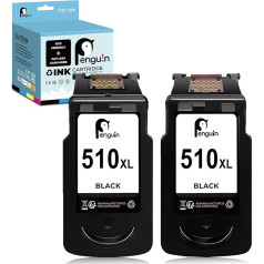 Penguin PG-510XL (2 Black) Remanufactured Ink Cartridge Replacement for Canon 510 XL for Pixma MP270 MP230 MP280 MP490 MP495 MP480 MP497 MP499 IP2700 IP2702 Printer