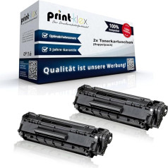 2 x Print-Klex Toner Cartridges Compatible with Canon Fax L 150 Fax L 170 3500B002 728 Black - Office Plus Series