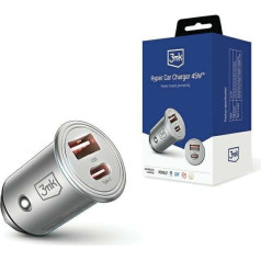 Auto lādētājs 45w 1xusb-c+usb-a