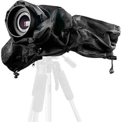 Bresser BR-RC15 Waterproof Camera Rain Cover for DSLR SLR Cameras with Viewing Window and Elastic Velcro Strap