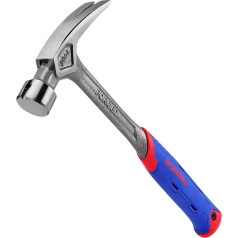 WORKPRO Claw Hammer 20oz One Piece Forged Frame Hammer with Magnetic Nail Holder Nail Hammer Air Cushion Handle for Antivibration