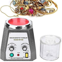 ZYLDDS Magnetic Tumbler Polisher 4 Speed Jewelry Tumbler Polisher 2000RPM 100mm Magnetic Polisher Jewelry Polishing Machine for Light Metals
