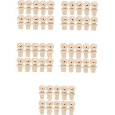 Ciieeo 5 Sets Pumpkin Stoppers Small Cork End Pieces Wooden Cap Mini Stopper Bottle Cork Corks for Bottles Door of Shaker Cabinet Cork Sealing Wood Beige 10 Pieces x 5